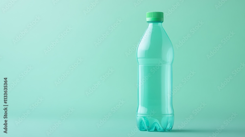 6.Side view of a plastic bottle with an attached cap design, showing the innovation in eco-friendly packaging, presented on a simple, solid-colored background. 6.Side view of a plastic bottle with an attached cap design, showing the innovation in eco-friendly packaging, presented on a simple, solid-colored background.
