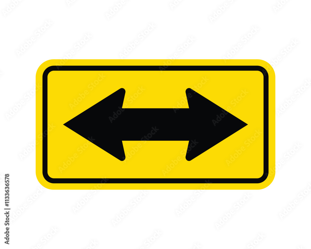 T Intersection Warning Sign Featuring a Yellow Diamond Shape with Black T Symbol, Indicating an Upcoming T Intersection, Available as a Vector File
