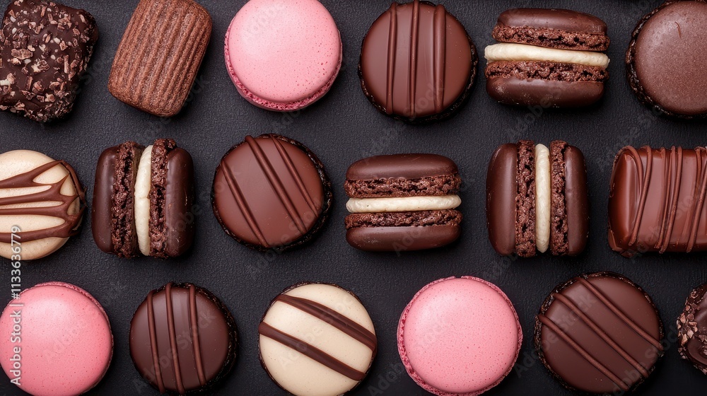 Delightful Assortment of Chocolate and Macaron Delights