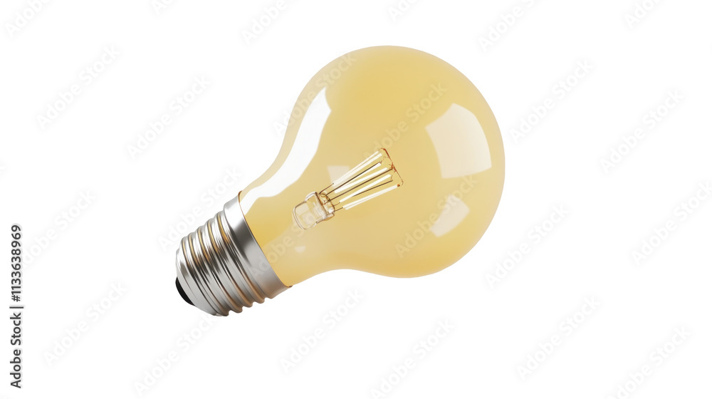 A light bulb with a yellow tint, symbolizing illumination and energy. A light bulb with a yellow tint, symbolizing illumination and energy.