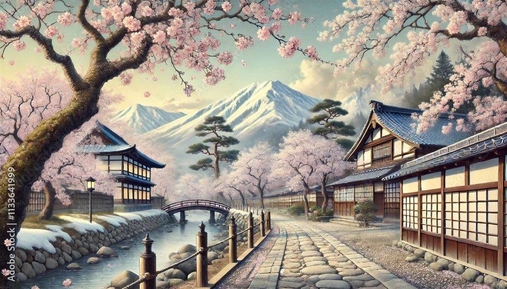 Fototapeta premium 桜・さくら～ Cherry Blossom ～.generated by AI.