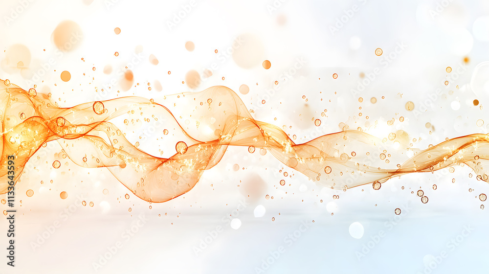 A Conceptual Exploration of Advanced Skincare and Cosmetic Innovation, Blending Organic Patterns, Bioluminescence, and Minimalist 3D Aesthetics