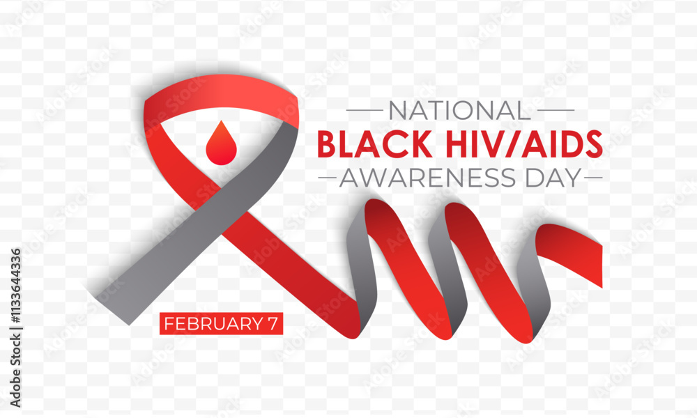 National black hiv aids awareness day background design template ...