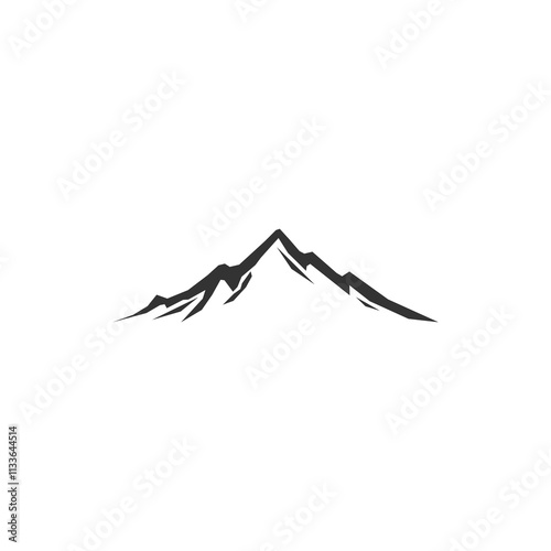 mountain landscape illustration with with black color. cool photo