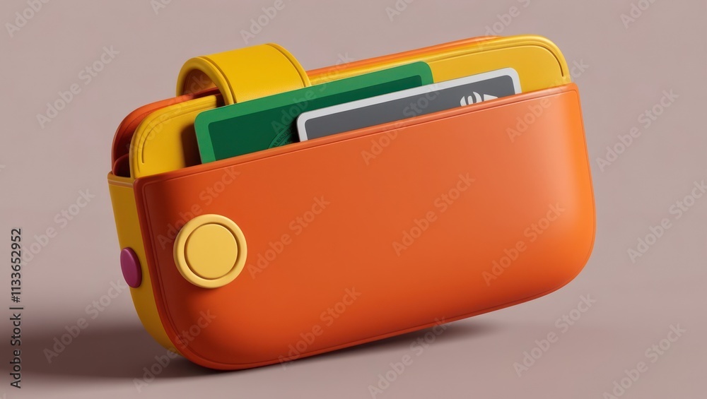 Colorful Modern Wallet Holds Cards Securely Colorful Modern Wallet Holds Cards Securely