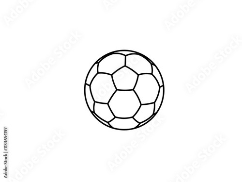 black and white Football, a speedy throwing, a classic sports equipment object for the game, Isolated on white background