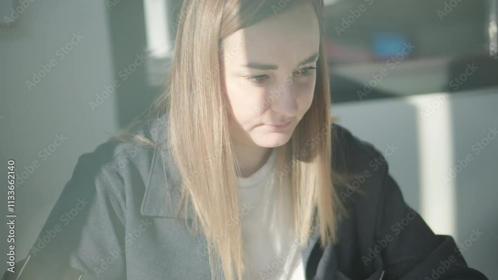 Car Service Manager Working at Desk in Office Car Service Manager Working at Desk in Office