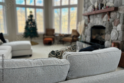 Sofa with Fireplace