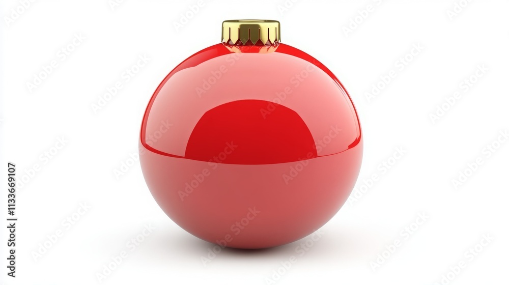 Classic red Christmas ornament. Shiny and festive. Classic red Christmas ornament. Shiny and festive.