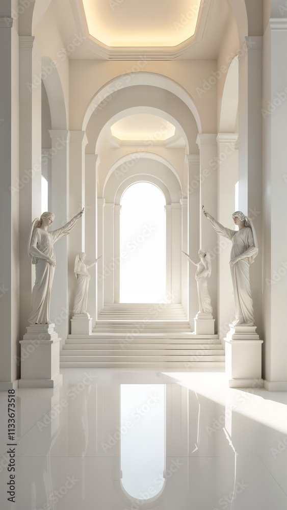Grand Hall with Elegant Architecture Grand Hall with Elegant Architecture