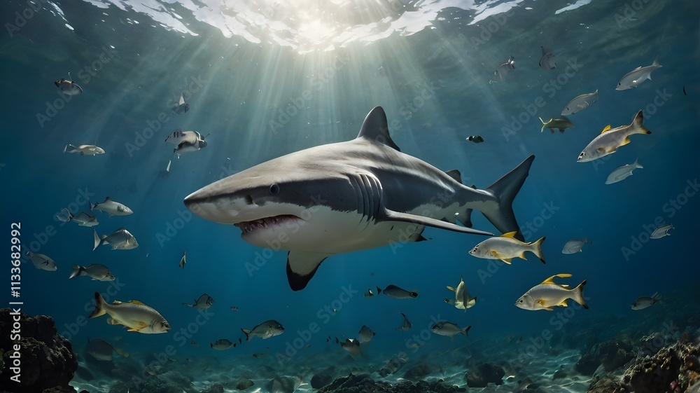 Fototapeta premium shark in aquarium