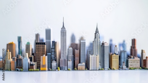 miniature of classic new york on white background