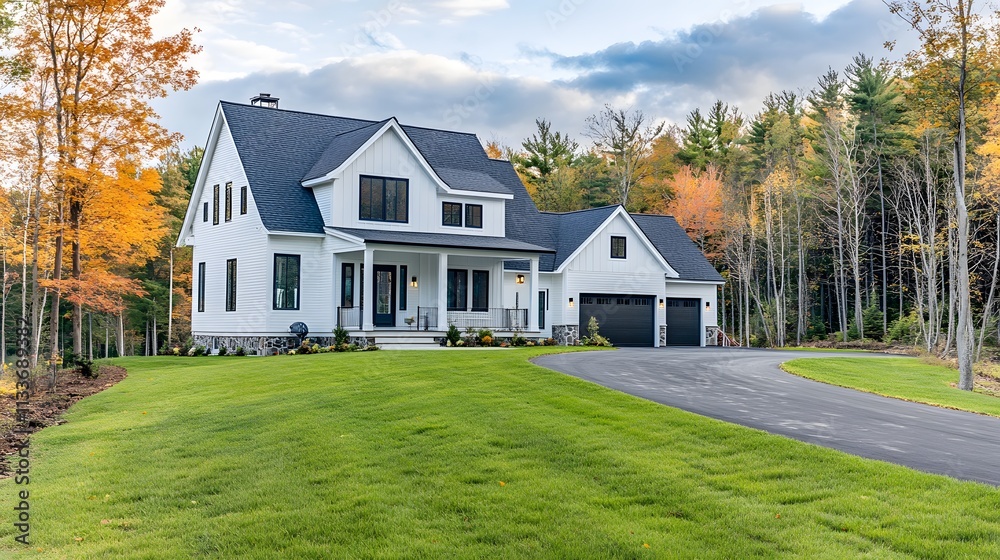 Fototapeta premium Newly Built Beautiful House