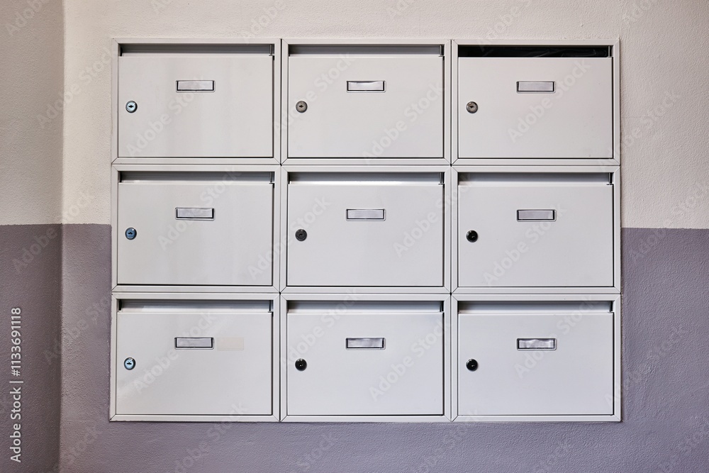 Post boxes of a house