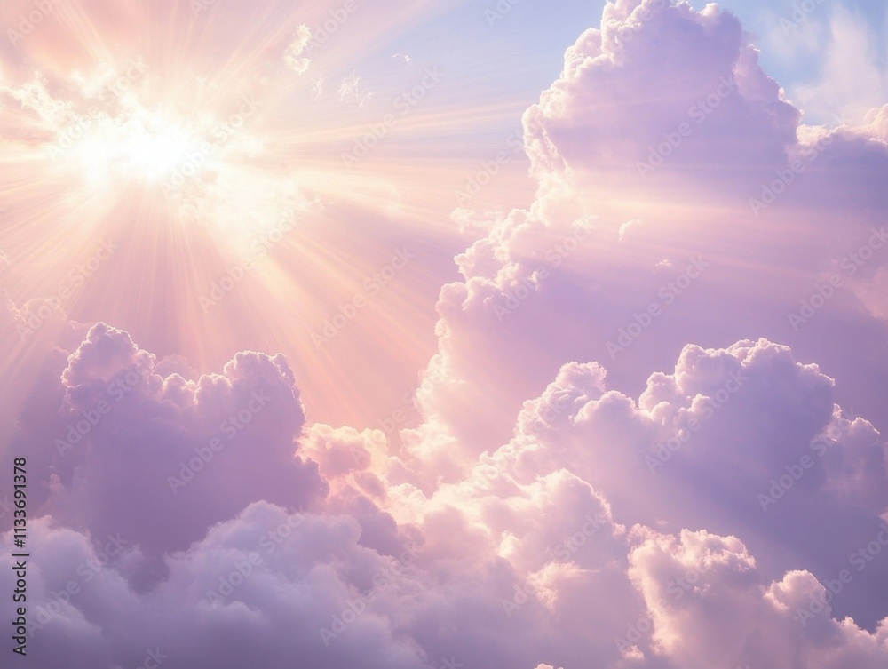 Dreamy Sky Background with Soft Billowing Clouds Dreamy Sky Background with Soft Billowing Clouds