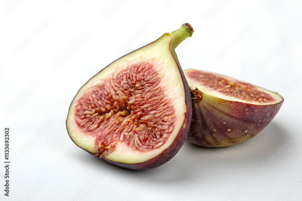 Fig, On isolated white background. Clipping path