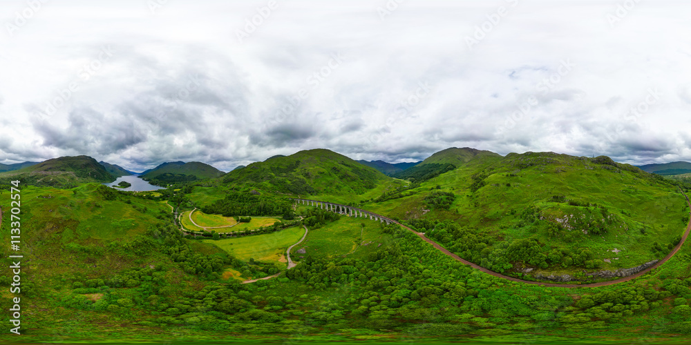 Scotland highlands hdri 360 panorama image Scotland highlands hdri 360 panorama image