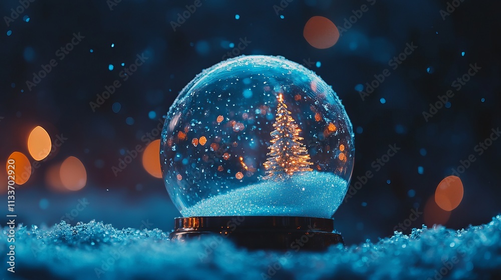 christmas concept snow globe