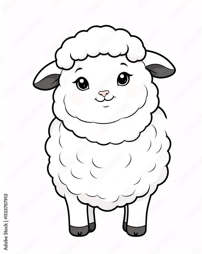 Fun Baby Sheep Coloring Pages with Sweet Line Art Designs for Kids to EnjoyColoring Page Design Book Cover for Kids Fun Baby Sheep Coloring Pages with Sweet Line Art Designs for Kids to EnjoyColoring Page Design Book Cover for Kids