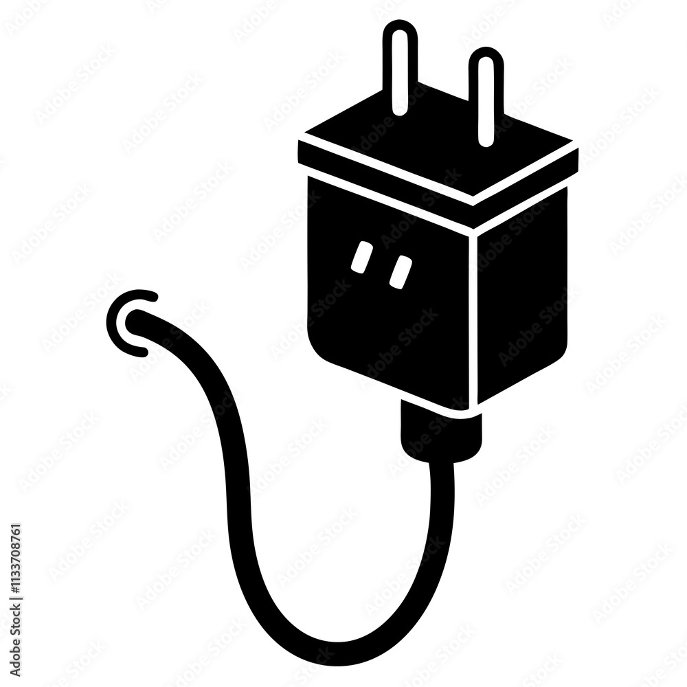electric plug isolated on white