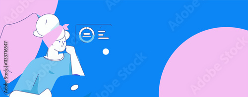 Business network security character flat vector concept operation hand drawn illustration
