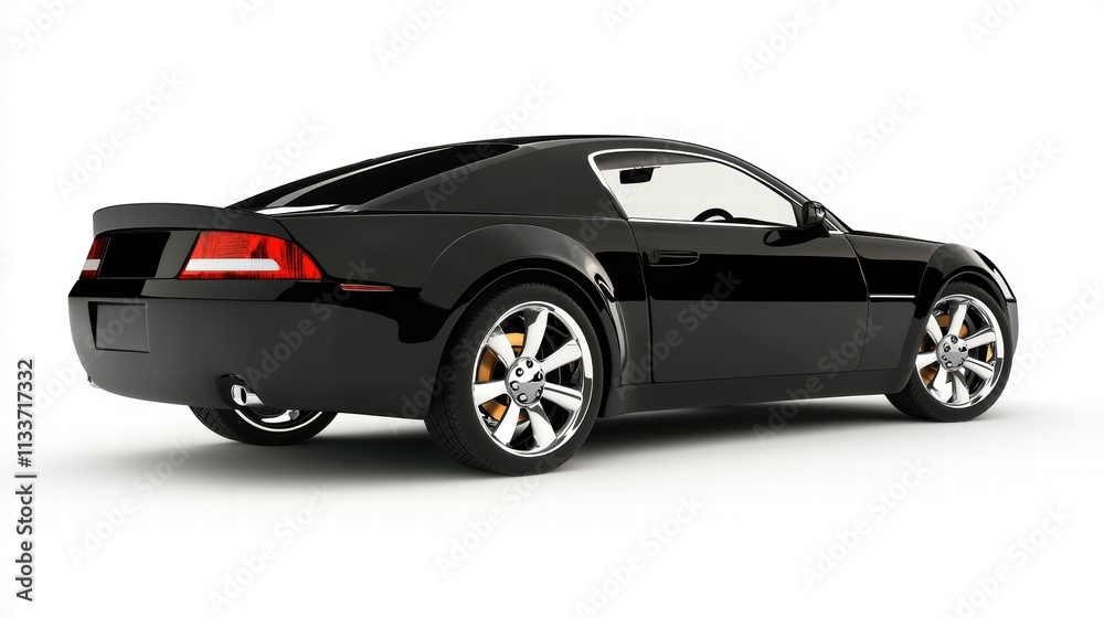 Sleek Black Sports Car with Metallic Finish and Stylish Design Sleek Black Sports Car with Metallic Finish and Stylish Design