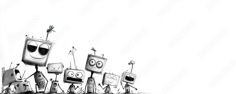 Happy Robots Gathering. Happy Robots Gathering.