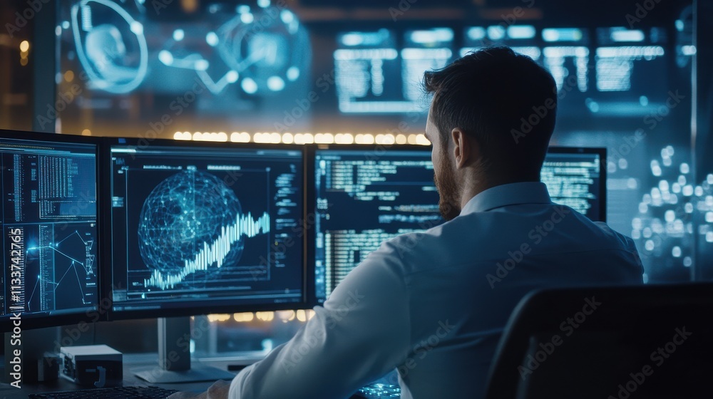 Digital Analyst Working with Data Visualizations