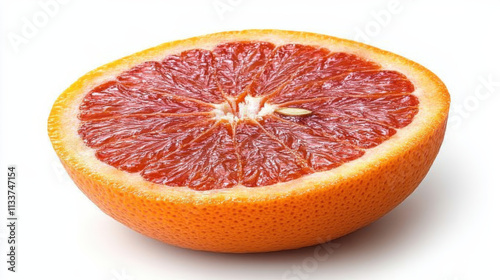 Fresh orange slice with vibrant color and juicy texture, perfect for healthy snacks or beverages. Enjoy refreshing taste and nutritional benefits of this citrus fruit photo