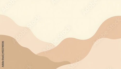 Abstract Beige Landscape Calm Minimalist Background Design