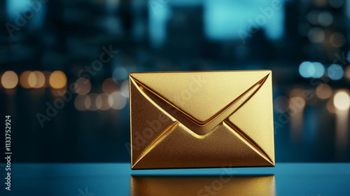 Golden Email Icon Representing Effective Mail Marketing and Communication Strategies