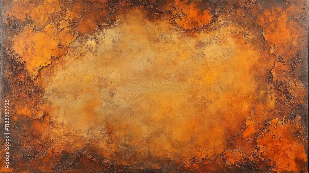 Abstract painting of a textured golden and brown background Abstract painting of a textured golden and brown background