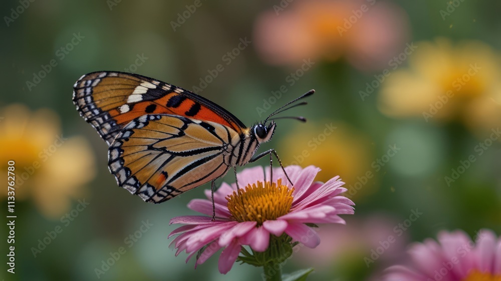Butterfly on Pink Flower Butterfly on Pink Flower