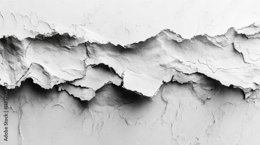 Obraz premium A Ripped Piece of White Paper with a Textured Background