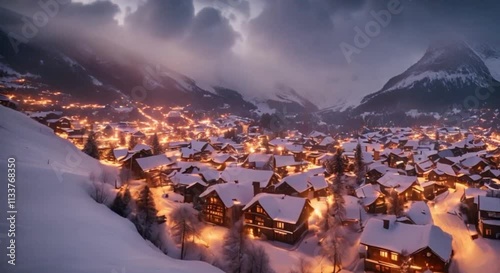 beautiful views of the countryside covered in snow