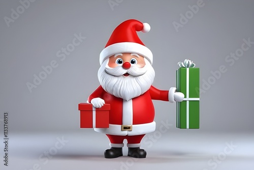 santa claus with gift