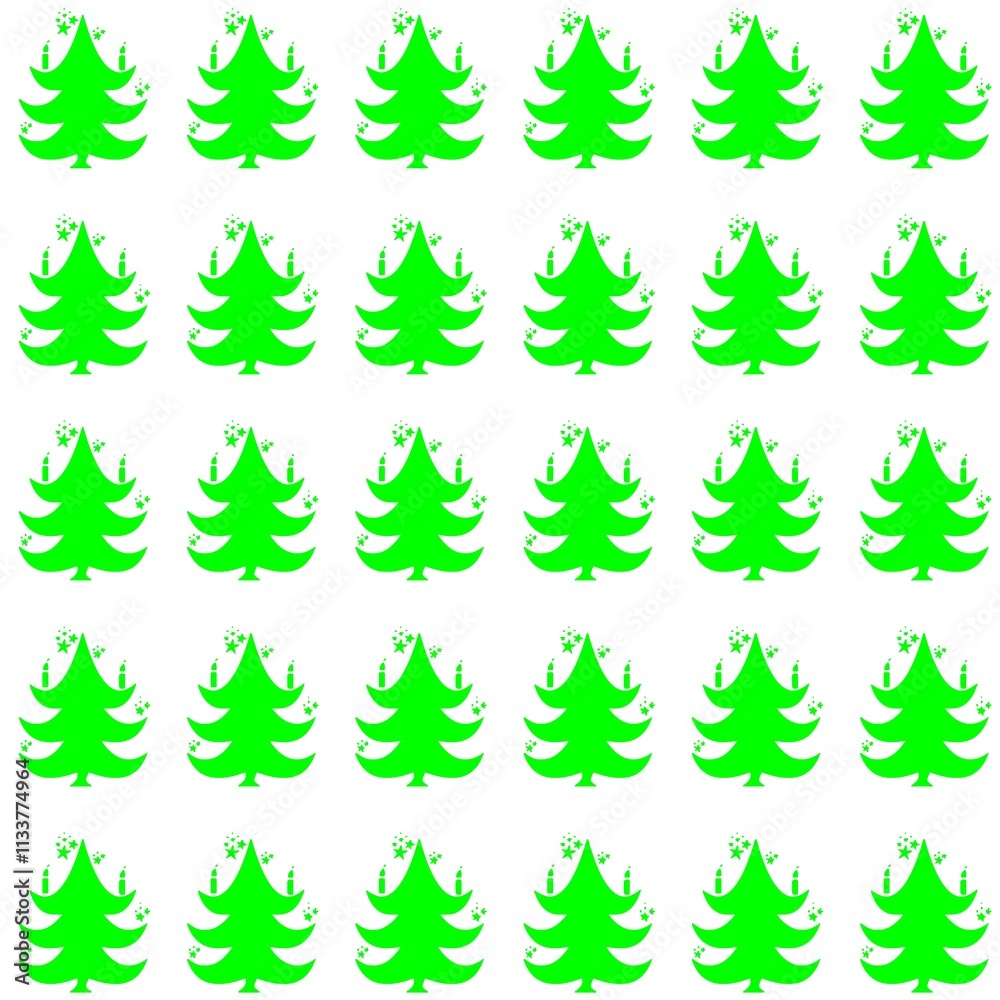 Obraz premium christmas trees set