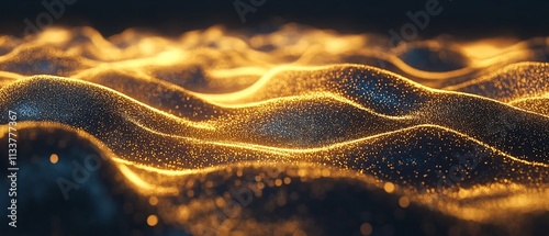 Abstract gold wavy texture.