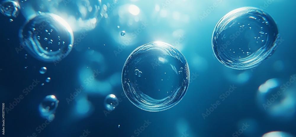 custom made wallpaper toronto digitalAbstract water bubbles.