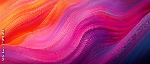 Wallpaper Mural Abstract vibrant wavy lines, pink, purple, orange color flow. Torontodigital.ca