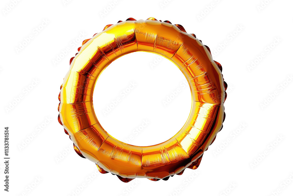 Gold Balloon Ring Isolated on PNG Transparent Background Gold Balloon Ring Isolated on PNG Transparent Background