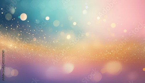 Wallpaper Mural gradient pastel color glow with gold particle abstract bokeh background Torontodigital.ca