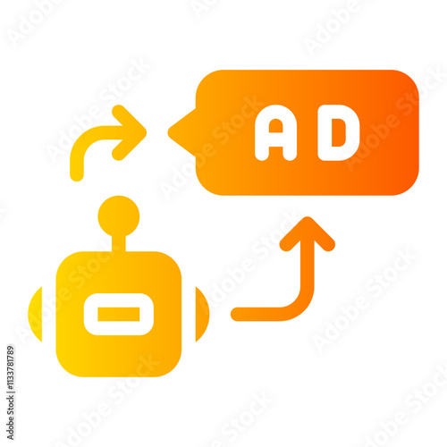 marketing automation gradient icon