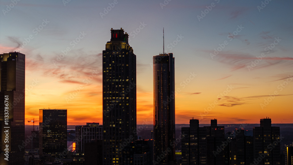 Fototapeta premium Atlanta Skyline at Sunset