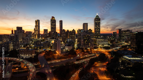 Atlanta Skyline at Sunset