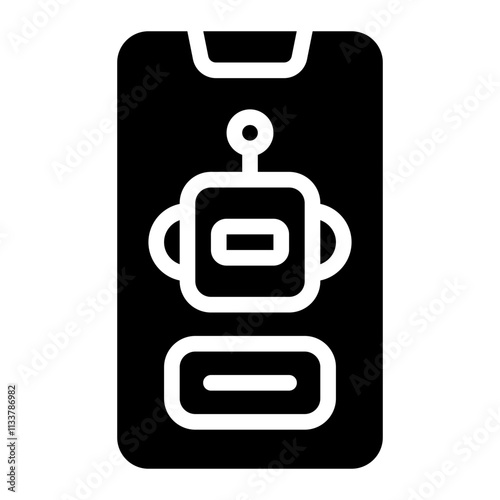chatbot glyph icon