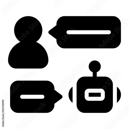 chatbot glyph icon