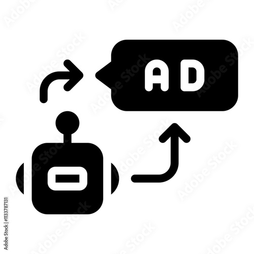 marketing automation glyph icon
