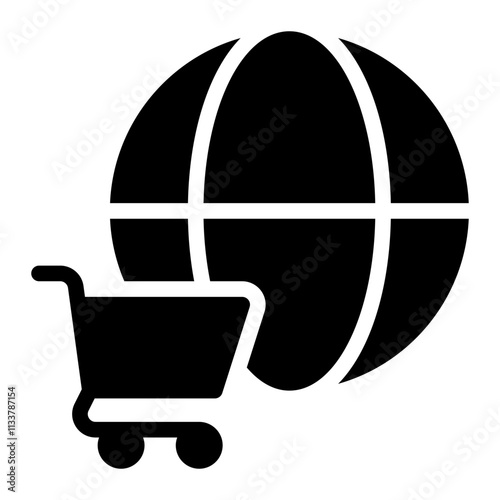 online shopping glyph icon