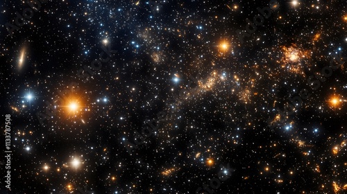 Celestial Panorama Showing Distant Stars and Galaxies